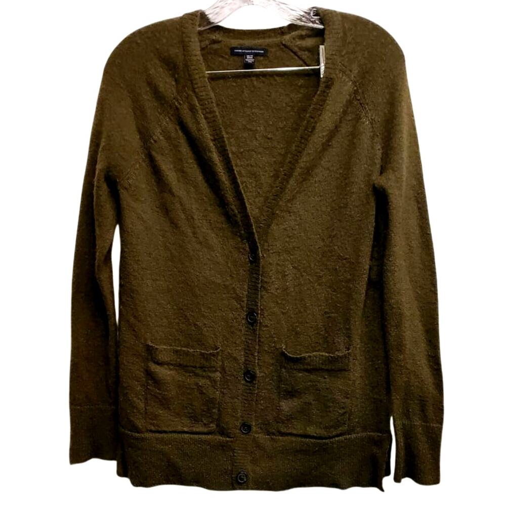 American Eagle Forest Green Button Down Cardigan With Pockets Size xs